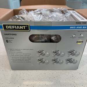 Defiant Hartford 4-Pack Privacy Door Knobs in Satin Nickel + passage knob